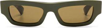 Gucci Occhiali da sole squadrati - Verde