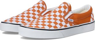 Vans Fu Classic Slip-On Athletic Shoes Color Theory Checkerboard Marmalade : Mens 4 - Womens 5.5 Medium, Canvas