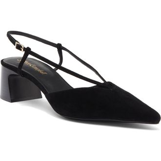Jeffrey Campbell Annemarie Slingback Pointed Toe Pump in Black Suede at Nordstrom Rack, Size 7.5