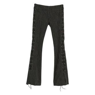 Ann Demeulemeester Wide Trousers, female, Gray, Size: 2XS Wide Trousers