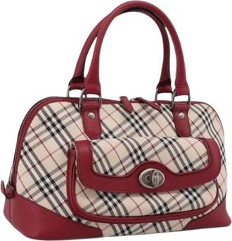 Burberry Pre-owned Vintage Canvas Hand Bag - Dames - Vintage Handtas - Veelkleurig - ONE Size - Leer - Vintage