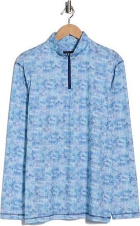 Bugatchi Quarter Zip Performance Pullover in Azure at Nordstrom Rack, Size Xxx-Large
