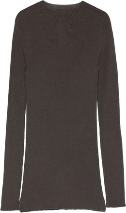 Rick Owens T-shirt in lana a coste - Marrone