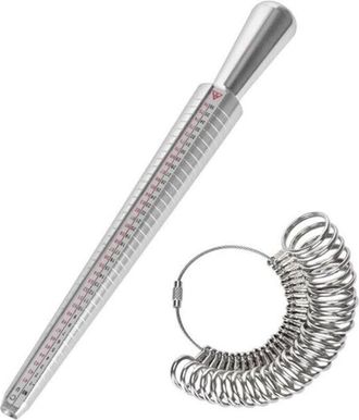 OEM Calibrador De Anillos Para Tallas De La 41 A La 76, Medidor De Tama&ntilde;o De Dedos, Herramienta Para Anillos Con 3 Escalas De Medici&oacute;n (ue, Ee. Uu., Reino