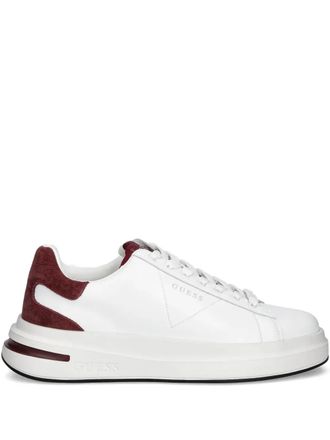 Guess Co logo-patch sneakers - men - Polyurethane/Calf Leather/Cotton/Polyurethane/Rubber - 45 - White