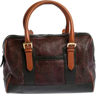 Etro Borsa a mano con stampa paisley - Marrone