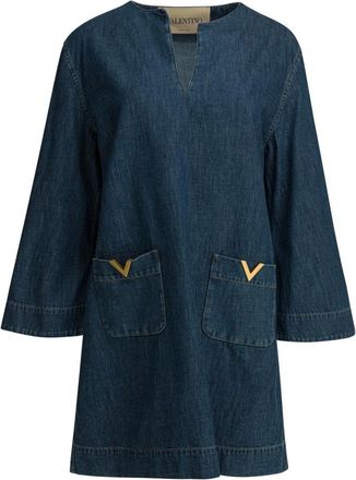 Valentino Short Dresses, female, Blue, Size: XS Womens Dresses Clothing Blue Ss26