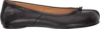 Maison Margiela Schoenen, Dames, Zwart, 38 EU, Leer, Effen Tabi Ballet Flats