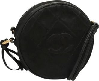 Chanel Pre-owned Cross Body Bags, female, Black, Size: ONE SIZE Pre-owned Satin Shoulder Bag