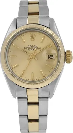 Rolex Pre-owned Rolex Rolex Automatic Chronometer Champagne Dial Ladies Watch 69173 CSO