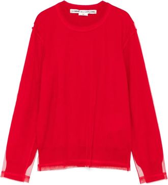 Comme Des Gar&ccedil;ons Top a strati - Rosso