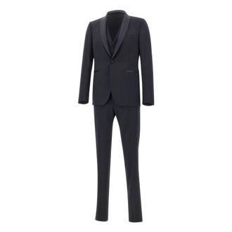 Tagliatore Single Breasted Suits, male, Blue, Size: 3XL Tagliatore Dresses