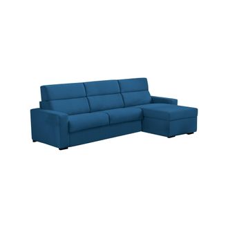 Dmora Sof&aacute; Cama Con Chaise Longue Celleno, Desenfundable, Almacenaje Made In Italy, Hidr&oacute;fugo, Transformable En Cama Rejilla Electrosoldada