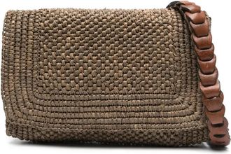 Ibeliv Milano cross body bag - women - Raffia - M - Brown