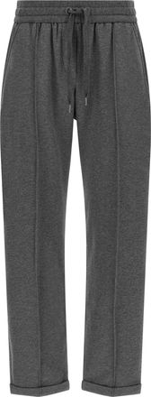 Brunello Cucinelli Gray Cotton Casual Womens Pants