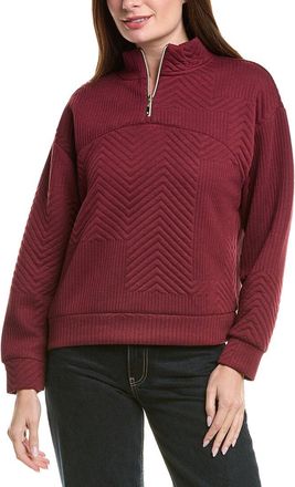 Nanette Lepore Chevron 1/4-Zip Sweater