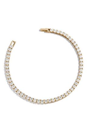 BaubleBar Bennett Cubic Zirconia Tennis Bracelet in Gold at Nordstrom, Size 6.75