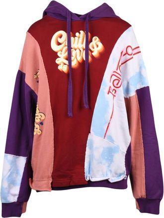 Dolce & Gabbana Hoodies & sweatvesten, Dames, Veelkleurig, XS, Katoen, Felpa Patchwork
