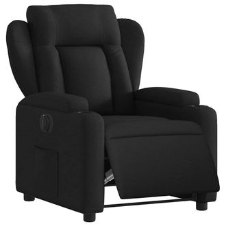 vidaXL Poltrona Elettrica Reclinabile Nera In Tessuto - Vidaxl