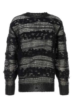 Yohji Yamamoto Black Crochet Sweater