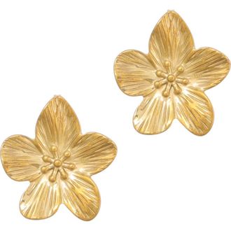 Adornia Flower Stud Earrings in Gold at Nordstrom Rack