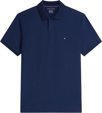Tommy Hilfiger Performance Pique Polo - Heren - Polos - Blauw - XL - Katoen - Tops