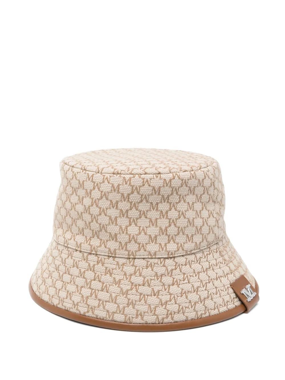 ハット Max Mara Cappello Bucket Con Logo Allover Max Mara Max Mara Logo Plaque Bucket Hat - Hats - Free
