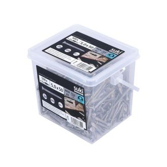 Suki Confezione da 500 viti per terrazzo SUKI testa svasata in acciaio inox, &Oslash;5 x L.50 mm Suki