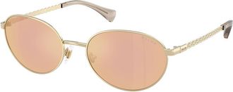 Ralph Lauren RA4148 9116R1 Womens Sunglasses Gold Size 55