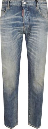 Dsquared2 Slim Fit Vintage Wash Stretch Denim Jeans