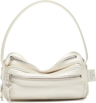 Acne Studios Borsa a spalla in pelle con tripla zip - Bianco