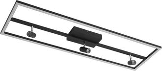 Lucande Lámpara de techo led Yvor en Negro Aluminio - Lucande