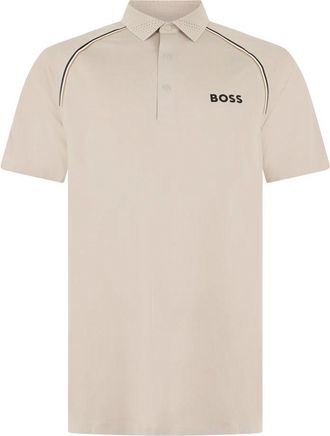 HUGO BOSS Polo de corte ajustado Active con control de olores - Tops - Hombre - Beige - 2XL