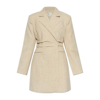 Gestuz Jassen, Dames, Beige, S, Blazer met zakken