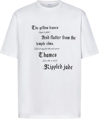 Alexander McQueen Wit Katoenen Jersey T-Shirt met Letterprint - Heren - T-shirts - Wit - L - Katoen - Tops