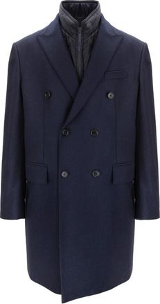 Fay Single-Breasted Jas - Heren - Mantel - Blauw - XL - Wol - Jassen