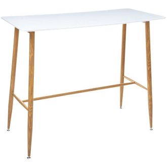 Atmosphera Tavolo da pranzo bar roka bianco l120cm - Atmosphera cr&eacute;ateur dint&eacute;rieur