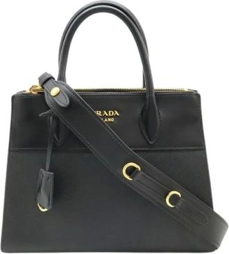 Prada Pre-owned Handbags, female, Black, Size: ONE SIZE Pre-owned Leather Handbag