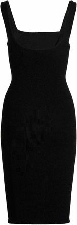 Hunza G Seamless Crinkle Tank Dress - Black