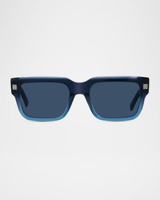 Givenchy Mens GV Day Acetate Rectangle Sunglasses