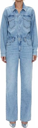 Pistola Denim Nikkie Long Sleeve Jumpsuit In Blue