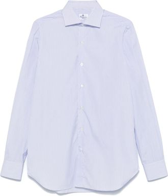 Finamore striped shirt - men - Cotton - 41 - Blue