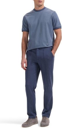 Bugatchi Crewneck Pima Cotton T-Shirt in Navy at Nordstrom, Size Xx-Large