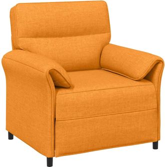 vidaXL Sof&aacute; De Una Plaza Amarillo Oscuro 88 X 83 X 95 Cm Tela Vidaxl