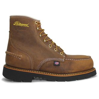 Thorogood 6 Inch 1957 Moc Toe Safety Full Grain Leather Mens Lace Up Boots - Crazyhorse - Size:UK 10.5