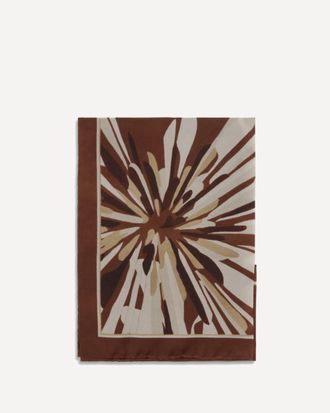 Brunello Cucinelli Bloom Print silk Pong&eacute;e Scarf Female UNI