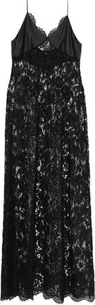 Carine Gilson Nachtjapon met kant - Zwart