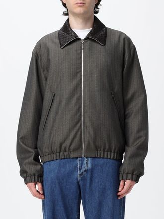 Bottega Veneta Bomber in misto lana e mohair con collo in pelle