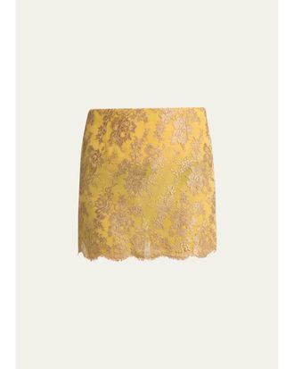 Saint Laurent Lace Mini Skirt