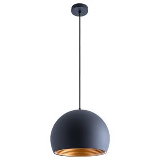 Paco Home Paco Home Luminaria Suspensi&oacute;n Colgante Cocina Mesa Comedor &Oslash;36cm Interior Dorado Claro - 800lm / 8w, Antracita-oro